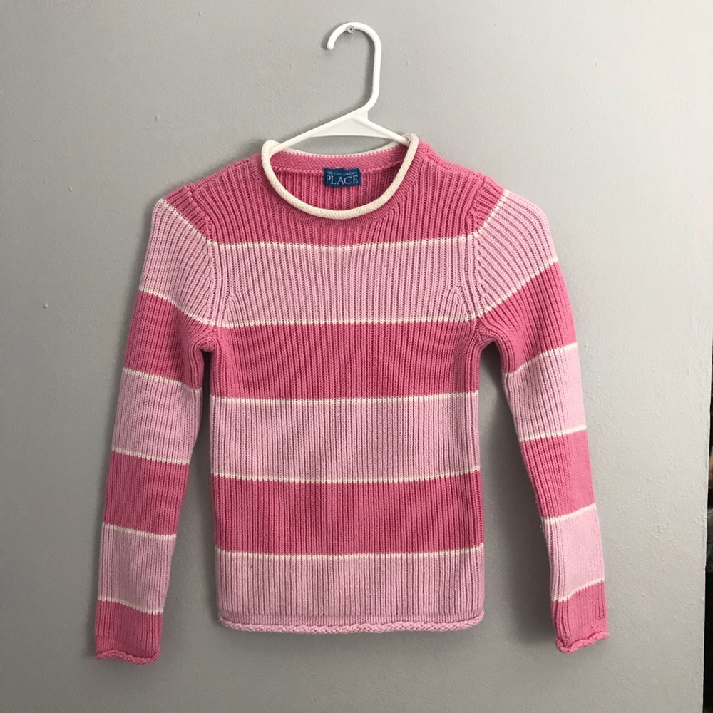 Size 7/8 light and dark pink sweater